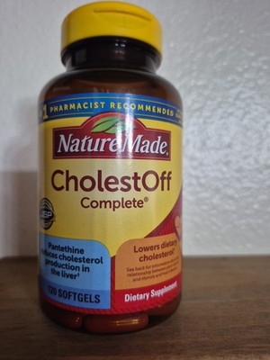 Nature Made CholestOFF Complete 120 softgels Lowers Cholesterol #1   USA S 2027