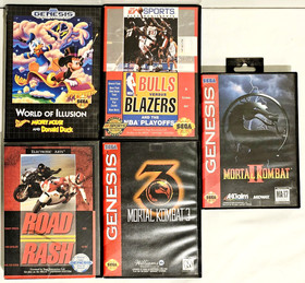 Sega Genesis Game Lot Bundle 13 Games Mortal Kombat 2 & 3, Madden, X-Men, Soccer