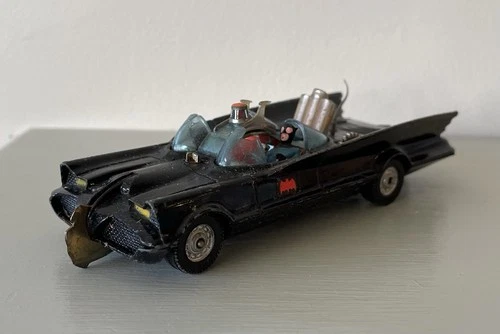 Vintage Corgi Toys 267 Batmobile Die-cast Model Car 1960s Batman Figure