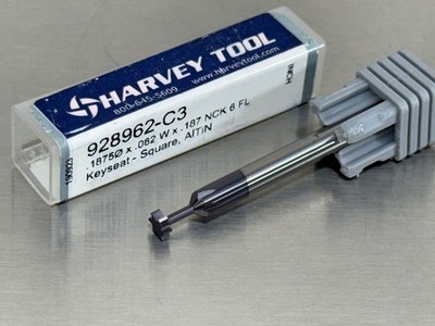 Harvey 3/16'' Carbide Keyseat Cutter Mill 1/16'' Width 928692-C3