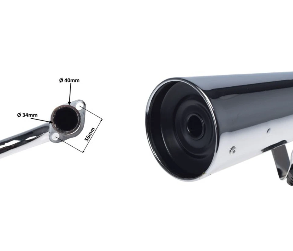 Auspuff Krümmer Krümmerdichtung Endrohr Schalldämpfer Suzuki GN125 GN 125 NF41A - Bild 4 von 4