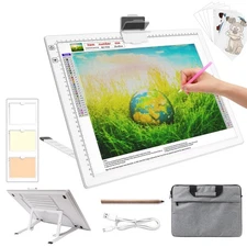 A3 Light Pad for Diamond Painting - Rechargeable Tracing Light Box with Carry...