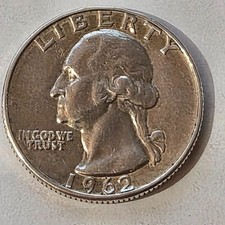 ** $0.25 FV ** 1962D 90% NICE! Washington Quarter ** 0.18084 Troy Oz. Silver ***