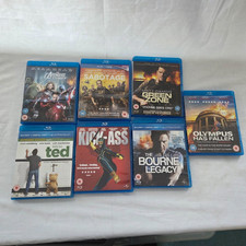 Blu-ray Bundle X 7 Action Movies Kick-Ass Ted Avengers Bourne Legacy Olympus