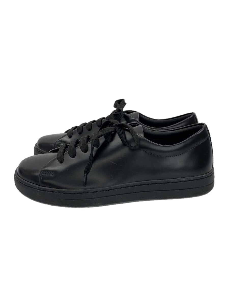 PRADA Black Leather Low-Top Sneakers DNC 112