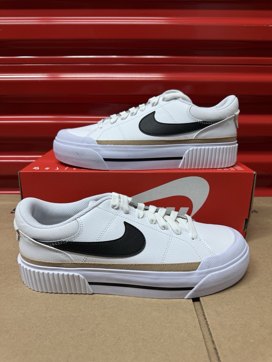 Women's Size 9.5 - Nike Court Legacy Lift Platform Shoes DM7590