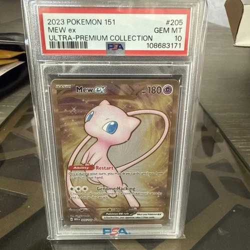 Pokémon TCG Scarlet & Violet Mew EX Metal Card 205/165 Promo PSA 10