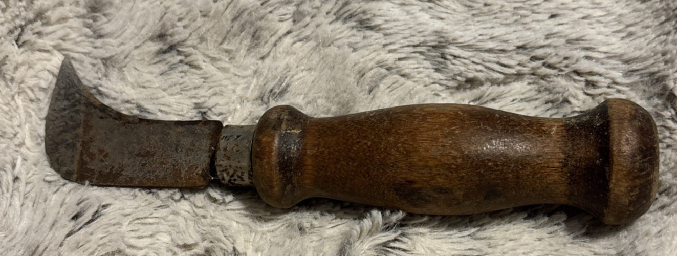 Vintage PRUNING GRAFTING knife wood handle, 7.5" Lg overall