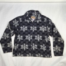 Bear Ridge Outfitters Fleece Jacket Snowflake USA Made Full Zip Womens 2X