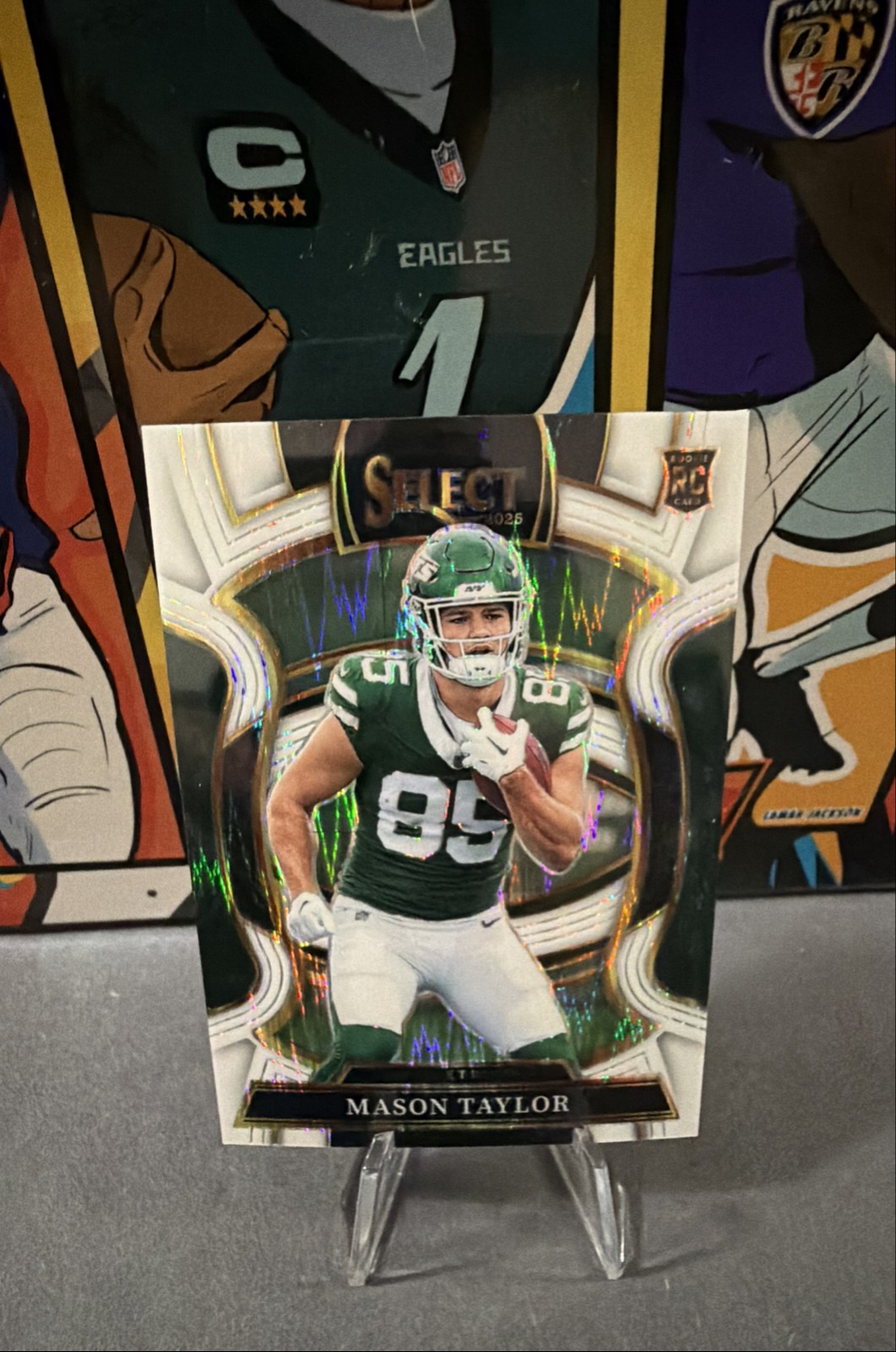 Mason Taylor 2025 Panini Select - Concourse #76 White Shock Prizm /799 (RC)