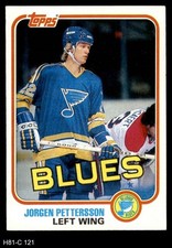 1981 Topps #121 Jorgen Pettersson West Blues RC 7 - NM