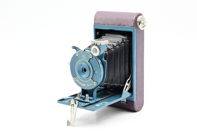 #ad #ad Kodak Petite Vintage Folding Camera 127 Film Blue Parts Repair #141 $295.00