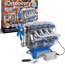 Discovery 4-Cylinder Engine Model Kit, DIY Working STEM Set for Kids Adults