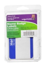 Name Badge Labels 25 Count 2.44  x 3.38  Blank Name Tags NEW 