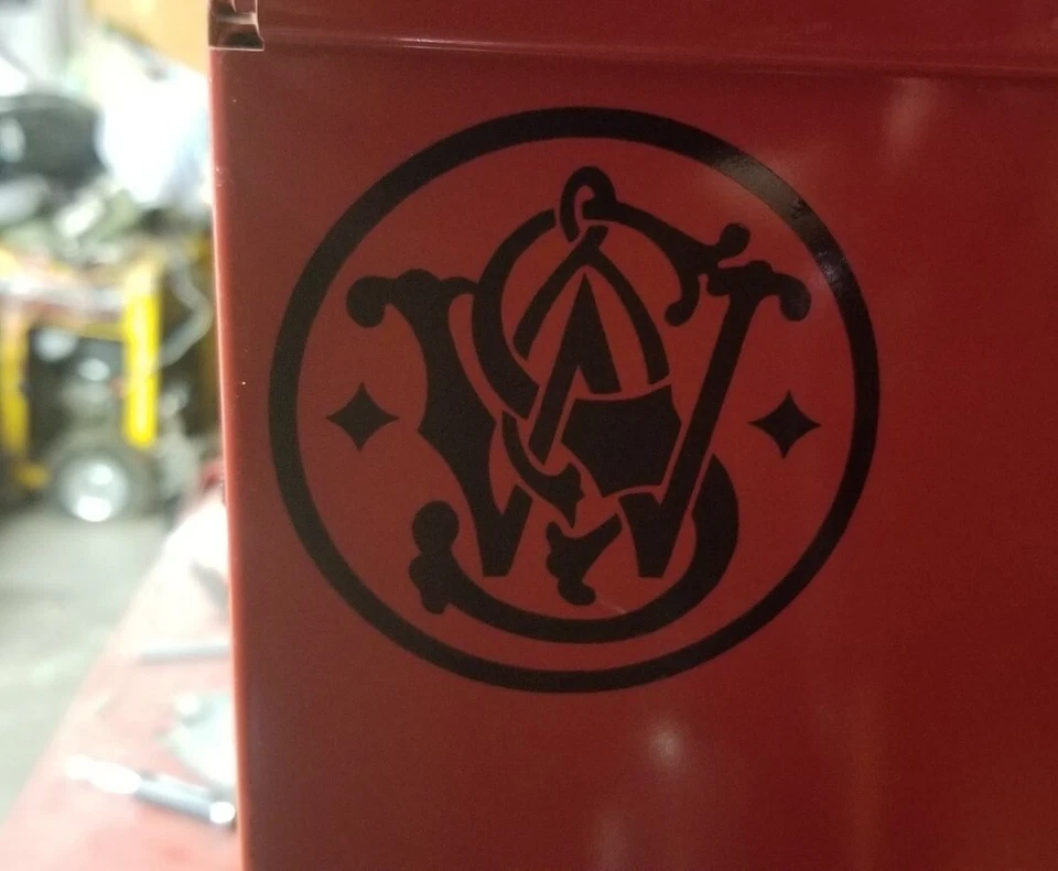 Smith & Wesson Firearms Decal Pick Size / Color Ammo Can Locker Toolbox Sticker - Image 2 of 2