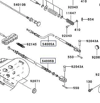 Kawasaki Mule 3010 / 4010 Trans 4x4 Brake Cable SET Replaces Left & Right Cables - Image 4 of 4