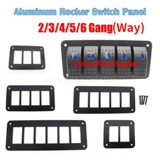 Aluminum Switch Panel Rocker 2/3/4/5/6 Way Housing Holder For Car Boat Marine