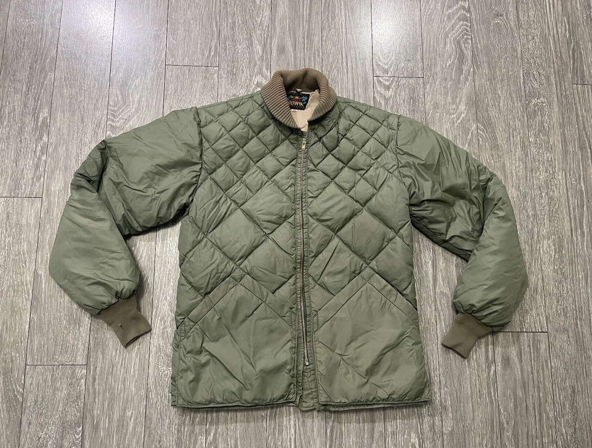 VTG 50s Eddie Bauer Down Jacket Blizzard Proof Quilted Skyliner Sz