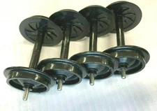 G Scale Black Standard Wheels LGB,Aristocraft,Bachmann,USA Trains,Piko 4 AXLES