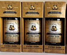 Extra Dark Jamaican Black Castor Oil, 4 oz Ea Replenish Rejuvenate Lot Of 3