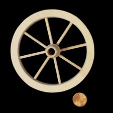 Puppenstube Miniatur - Deko Wagenrad Holz natur 9 cm