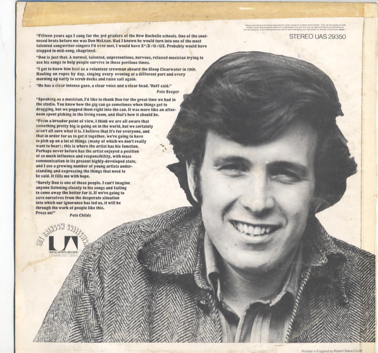 DON MCLEAN TAPESTRY 12" VINYL LP eBay