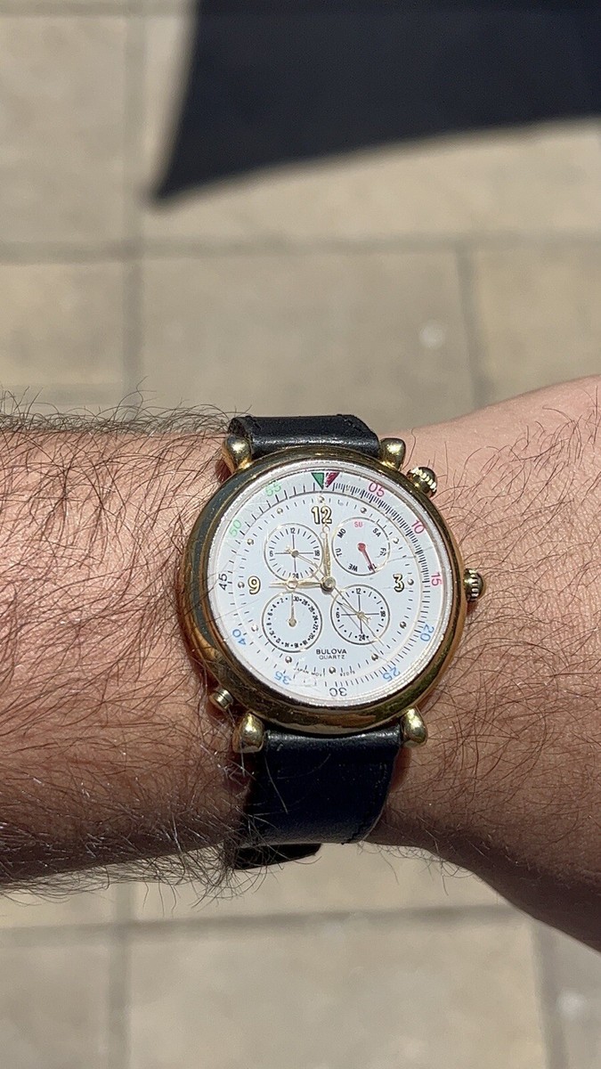 時計 BULOVA VINTAGE CHRONOGRAPH white BULOVA VINTAGE CHRONOGRAPH white