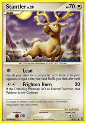 Stantler - 113/132 - Common LP, English Pokemon Secret Wonders