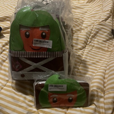 Loungefly Wonka Oompa Loompa Mini Backpack & Wallet Set | eBay display picture 3