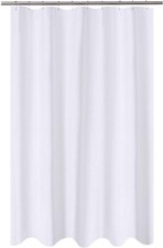 Fabric Shower Curtain Liner Longer Stall Size 54 x 75 inches Hotel Quality Wa...