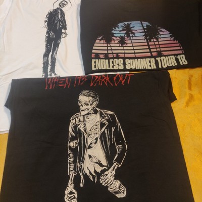 G-Easy lot  3 Shirts M Black When it's Dark Out, Summer 2018 Tour Rap Skeleton 