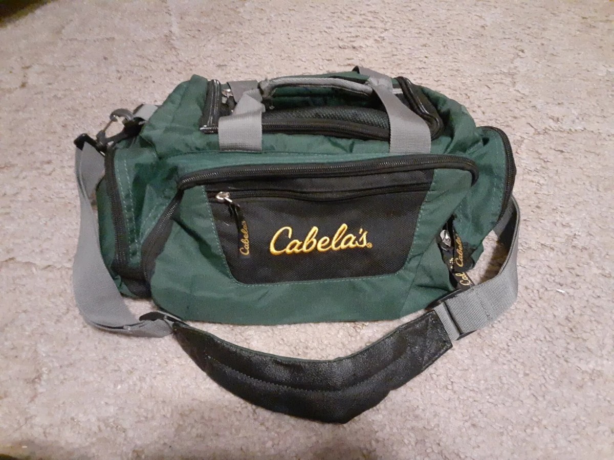 Cabela's Catch All Green Hunting Fishing Tackle Gear ammo Shoulder Bag