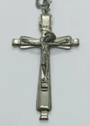 Vintage Color Silver Christian Cross Crucifix Jesus Religious Pendant Necklace