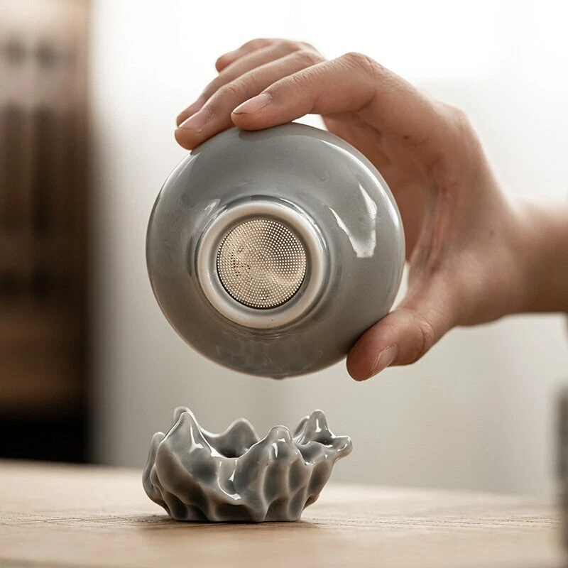 3.1inch China Ceramic Filter Tea Funnel Tea Filter Tea Strainer Tea Compartment - Image 4 of 4