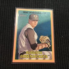 2016 TOPPS HERITAGE MINOR LEAGUE #159 MAC MARSHALL *PEACH #17/25*  GREENJACKETS