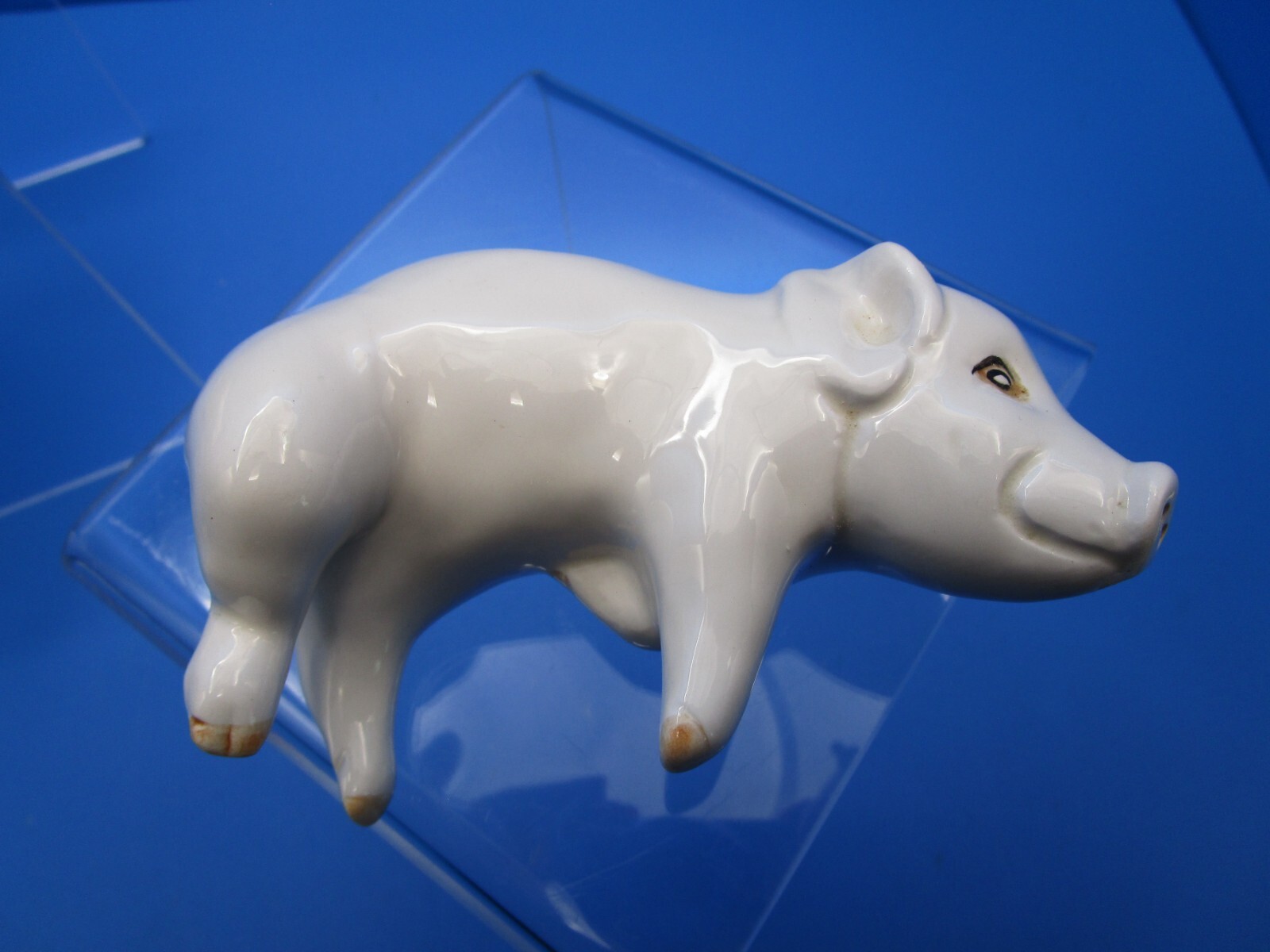 FF FITZ & FLOYD Nesting Hugging Pigs White Salt & Pepper SHAKERS 1976