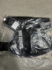 No Pull Service Dog Vest Harness with Soft Handle Reflective Large Black -CHA