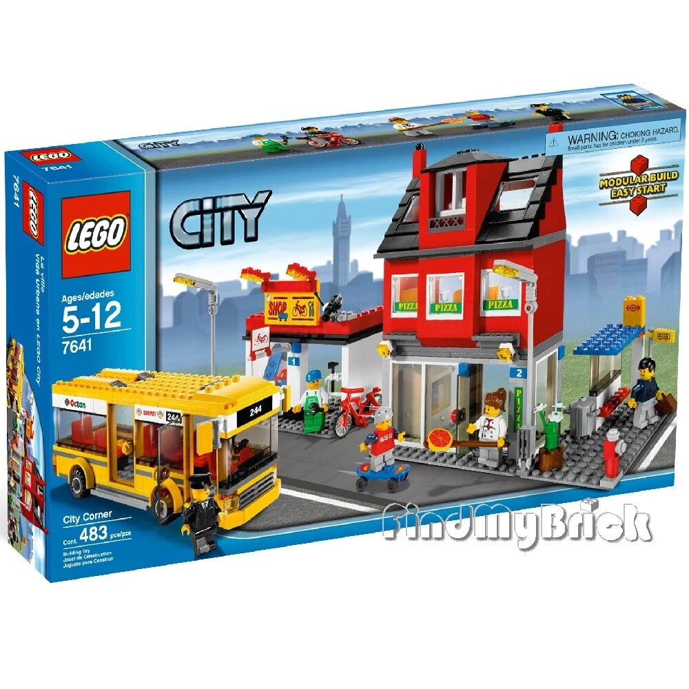 LEGO City 7641 CITY CORNER - Bus Town with 5 Minifigures - Sealed Brand NEW  673419112505