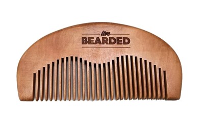 Live Bearded Premium All-Natural Wooden Beard Comb Anti-Static 