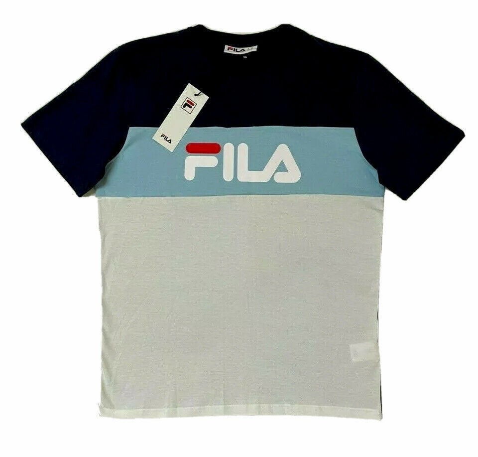 T shirt uomo Fila Karter colorblock taglia bianca. Regno Unito. S