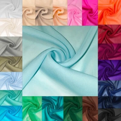 Seide Chiffon-Crepe Georgette 100%alle Farben Crepe Transparent Kleider Hochzeit