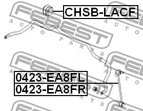 CHSB-LACF FEBEST Stabiliser Mounting for CHEVROLET,DAEWOO