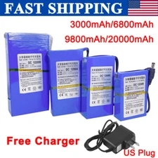 Portable 12V 4800mAh 6800mAh 9800mAh Rechargeable Battery Pack For CCTV Camera