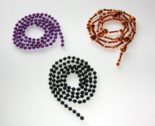 Halloween Decorations Purple Black Orange Garland Beads 6-10mm 96" for Trees etc