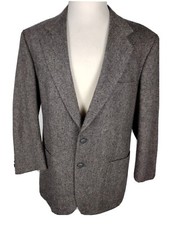 Stafford Mens Sz 42R Gray Speckled 100 Virgin Wool Sport Coat S86