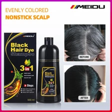 Meidu 3 in 1 Natural Hair Dye Ginger Color Shampoo 500ml- US SELLER