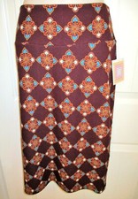 LuLaRoe, Multi-Color Print CASSIE Pull-on Pencil Skirt, Stretchy, Large, NWT