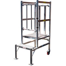 2 Tread Mobile Hop Up Smart Pod 2.2m Enclosed Guardrail Podium Platform Steps