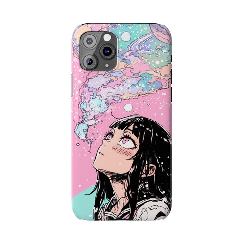 Anime Stargazing Phone Case, Slim Space iPhone Cover, Kawaii Manga Cute Girl - Picture 39 of 49