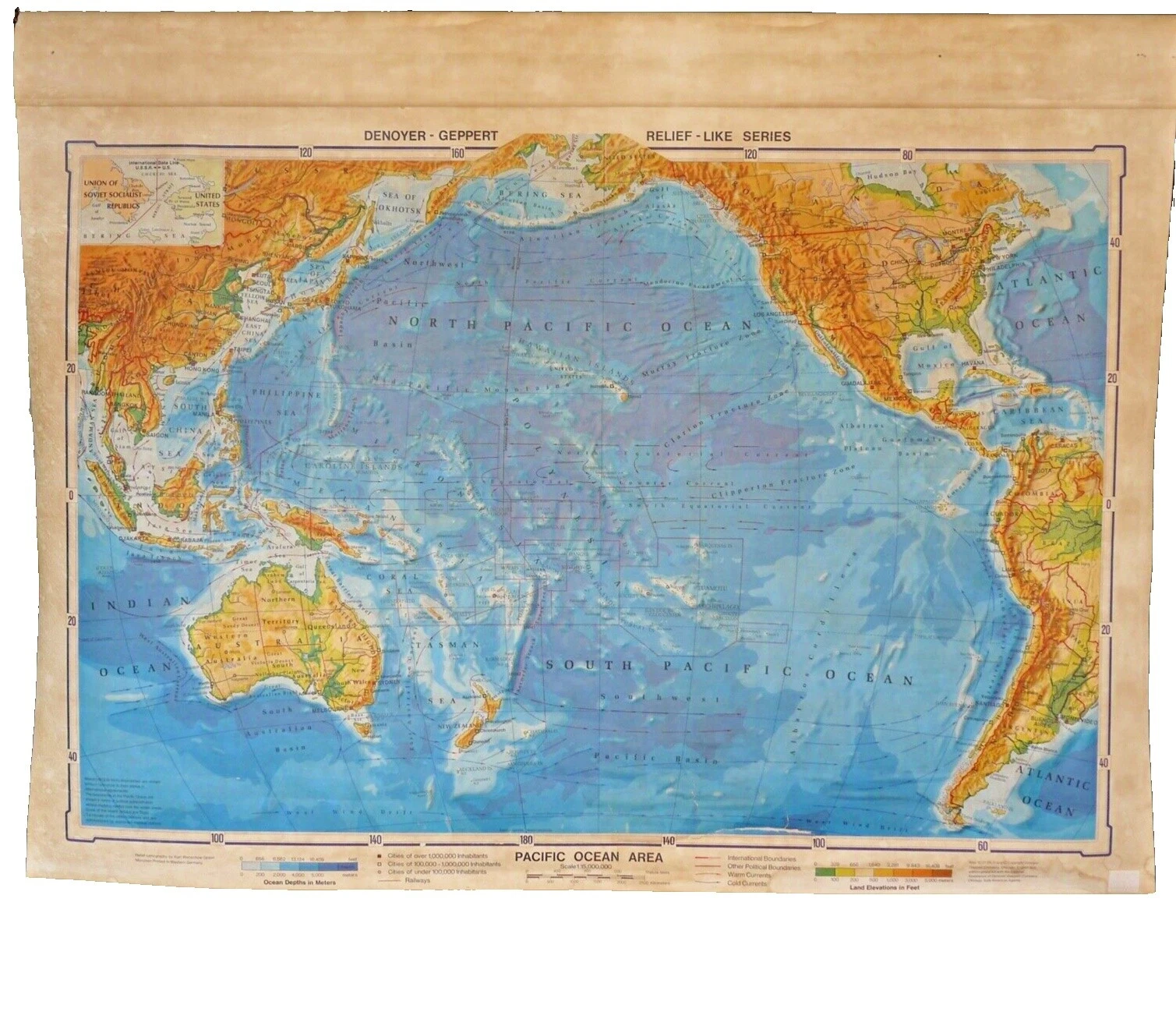Antique World School Maps